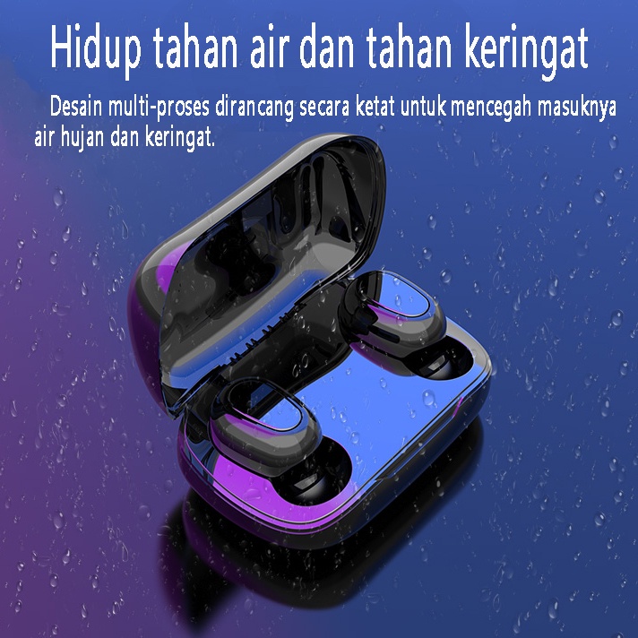 HEADSET BLUETOOTH 5.0 EARPHONE WIRELESS