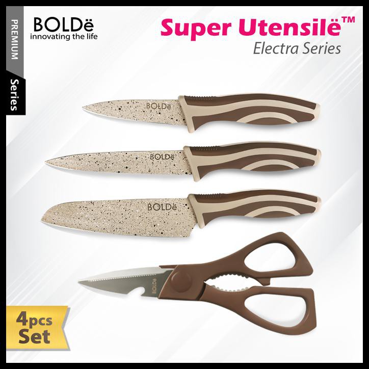 

Hrg Diskon ( 4 Pcs )3 Pisau Plus Gunting - Cokelat