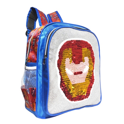 Tas Ransel Sekolah Anak Laki Laki Sequin karakter IRON-MAN Usap Paud / Tk