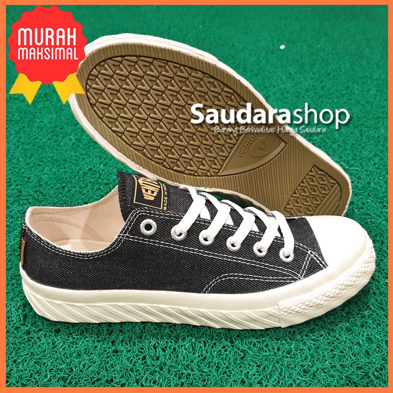 Sepatu Ventela BTS 80 Denim Black LC / Sepatu Ventela Denim Hitam Low