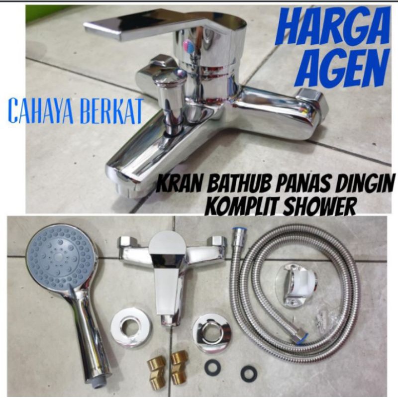 Kran bathub panas dingin + shower harga agen