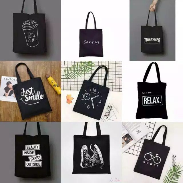 (RESLETING)TOTE BAG MURAH KPOP-TAS TOTE MURAH-PRIA WANITA-TAS MURAH-TOTE BAG