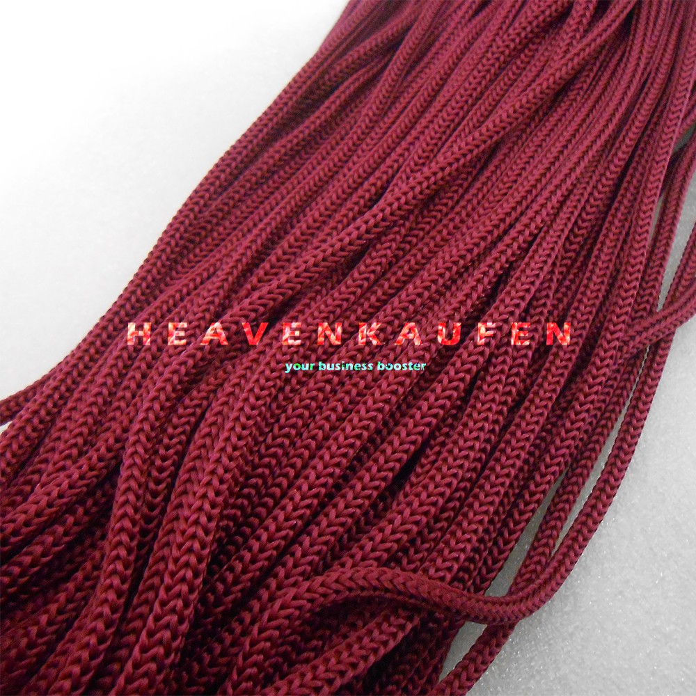 Tali Kur Filamen Besar 5 mm Warna Merah Hati Maroon Marun Harga Per Meter