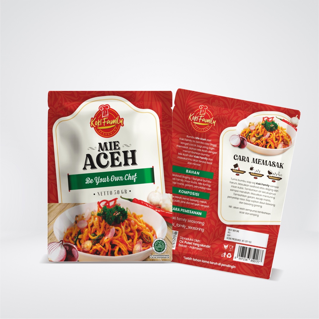 

Koki Family Bumbu Mie Aceh - Bumbu Pedas dan Instan untuk Bumbu Mie 50 gr