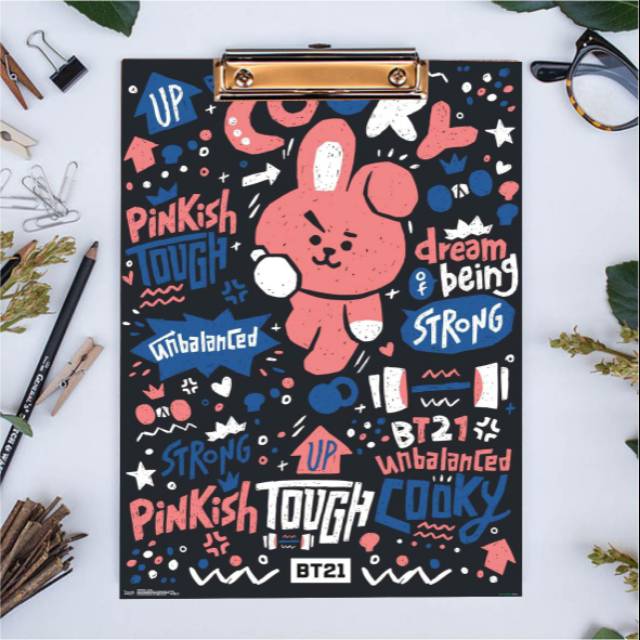 

PAPAN UJIAN KPOP MURAH BT21 - WORDART LUCU