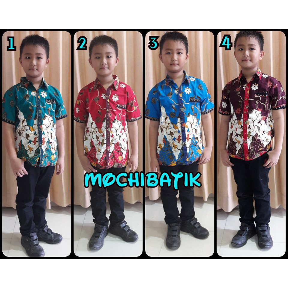 Hem Kemeja Batik Anak Laki-laki Cowok Madura Zig Zag