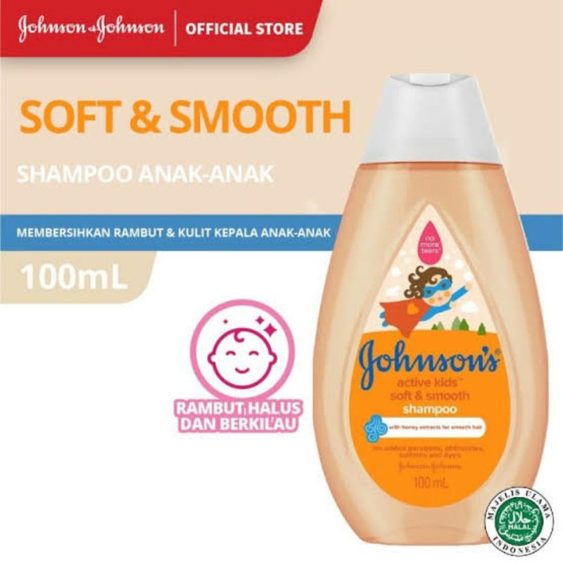 Johnson's Shampo Active Kids 100ml 200ml - Johnson Shampo Anak Gold 100ml 200ml