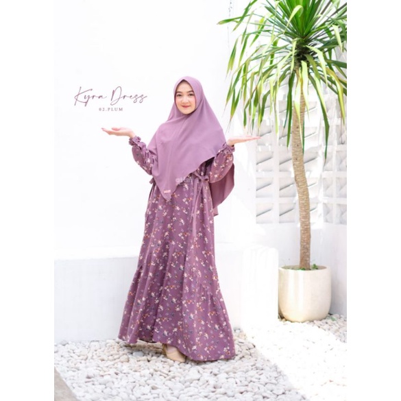Kyra Dress by Attin Hijab / Plum, Navy, Cream