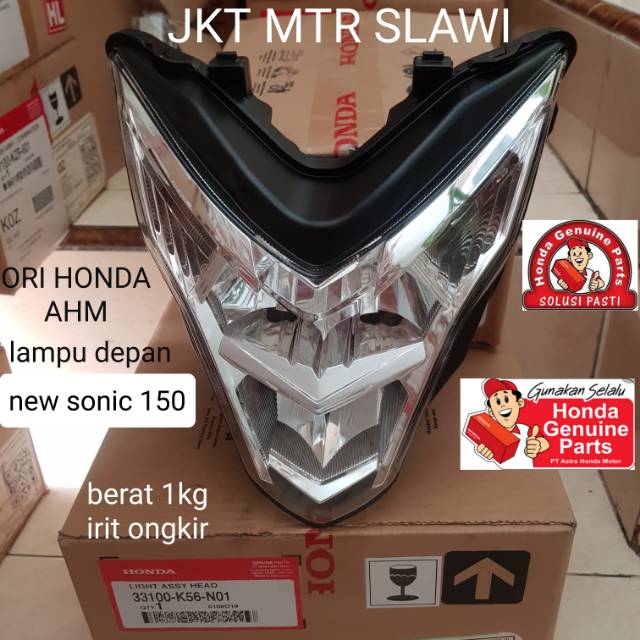 33100-K56-N01 lampu depan refrektor new sonic 150 f1 sonic, dealer resmi keaslian nya terjamin ori honda ahm asli honda