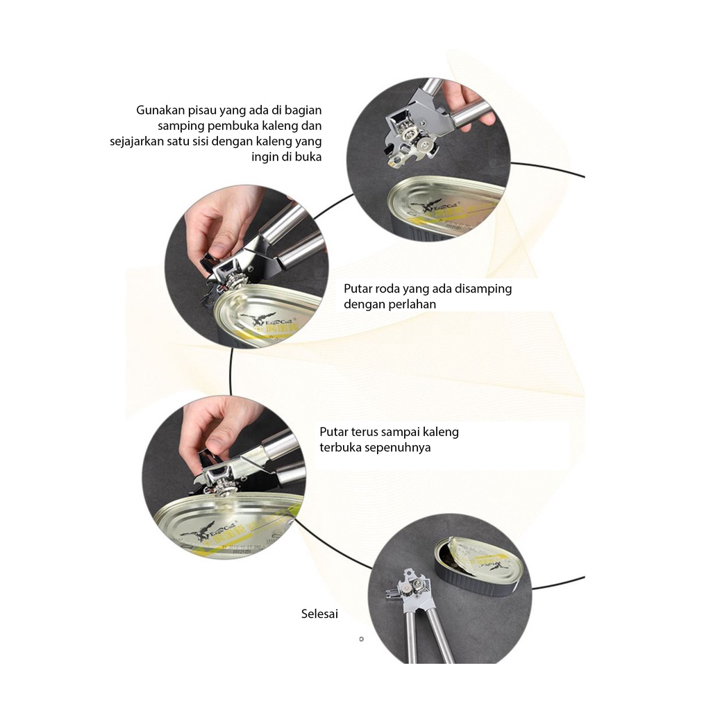 Alat Pembuka Kaleng Susu Pembuka Kaleng Sarden Can Opener Stainless serbaguna