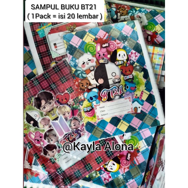 

( 1 pack isi = 20 lembar ) SAMPUL BUKU KARAKTER LUCU