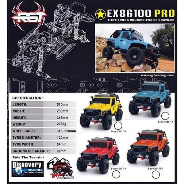 RC Car Adventure HSP RGT PRO 86100 Jeep Rubicon Skala 1/10 Upgrade Version Kit