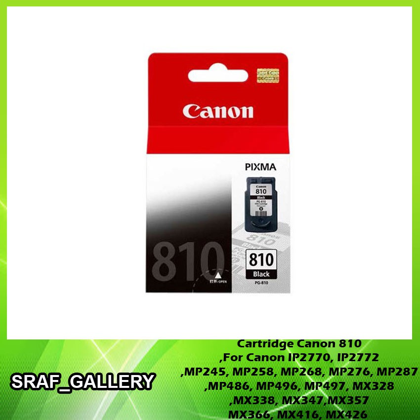 CARTRIDGE CANON 810 FOR CANON IP 2770, MP 258, MP 287, MP 496, MP 497, MP 287, MX 328, MX 347