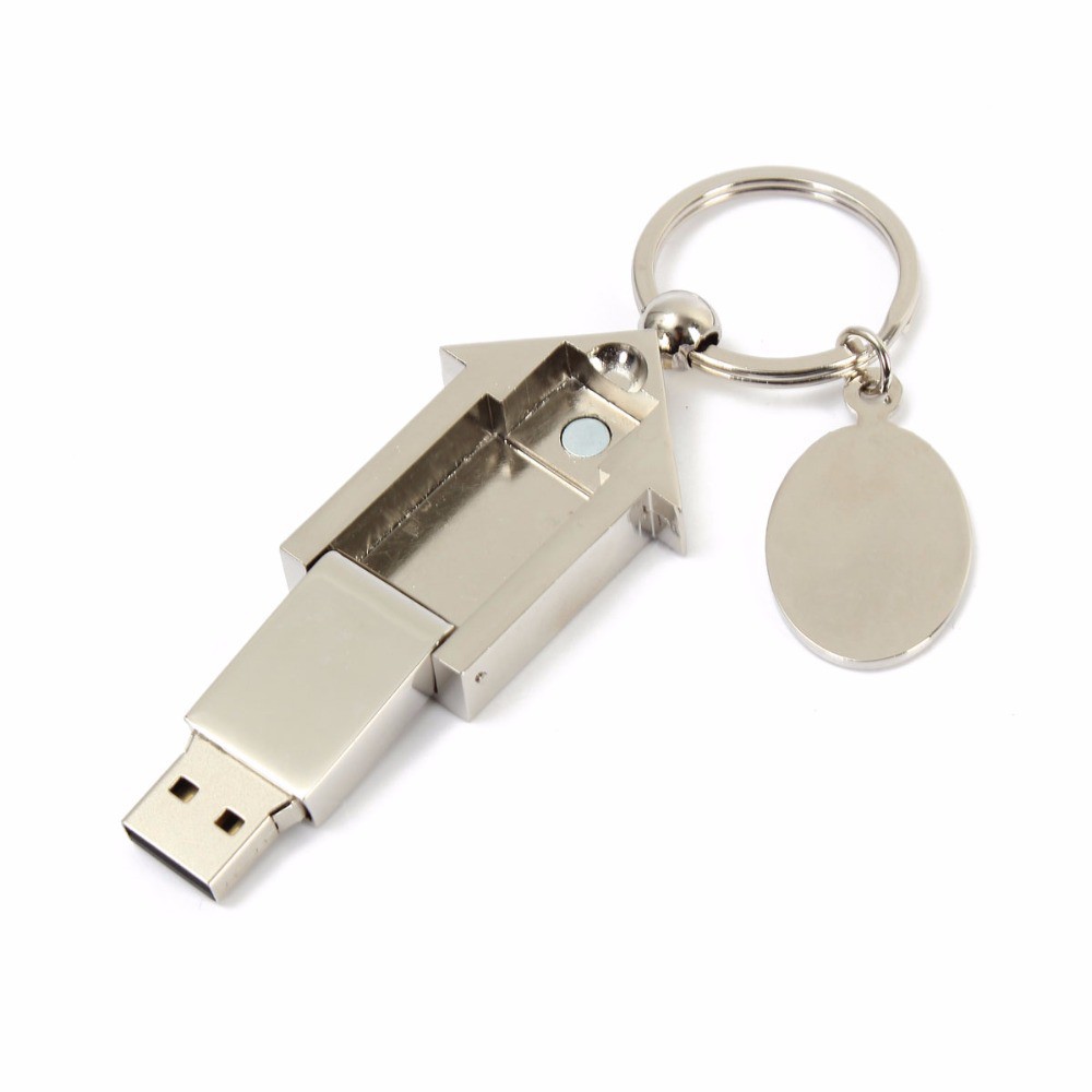 House Shape USB Flash Drive 8GB~1TB Metal Pen drive Waterproof U Disk Pendrive