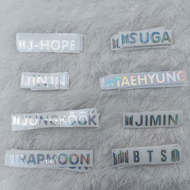 Sticker stiker hologram BTS