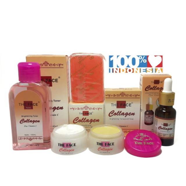 PAKET COLLAGEN THE FACE 5IN1 BPOM