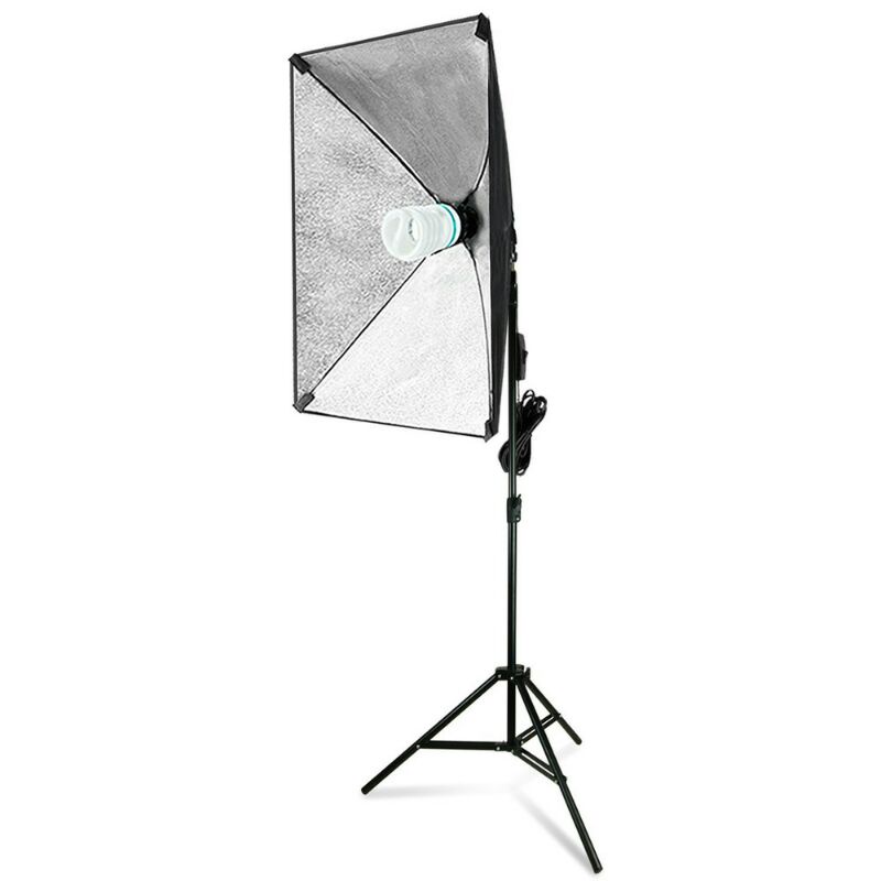 Payung Sofbox Reflektor Fotografi Studio Photo 50x70 Cm + Lampu + Tripod - B5070