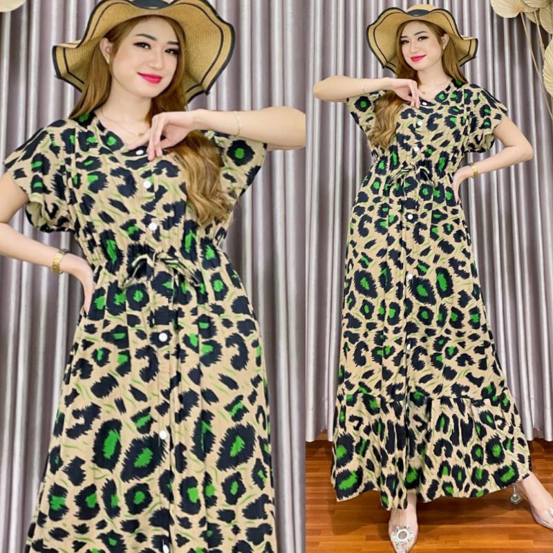 NEW DRESS SINYORITA LEOPARD|| DRESS VIRAL KEKINIAN || DRESS BUMIL BUSUI