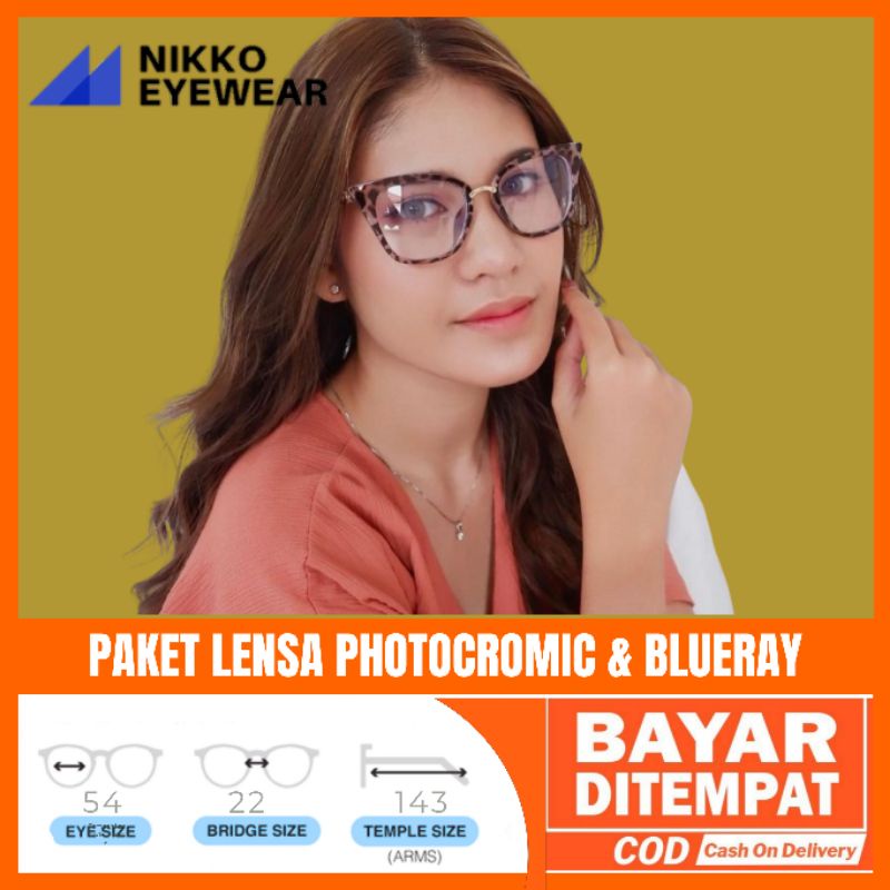 Paket Kacamata 97093 Lensa Antiradiasi Photocromic Blueray