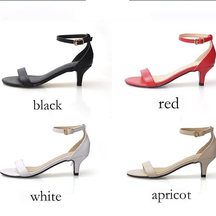 sepatu wanita MORNINGBELL high heels strap Glossy hak 5cm