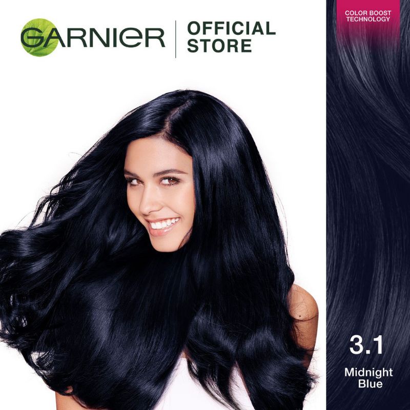 Garnier Color Naturals Hair Color - 3.1 Midnight Blue (Cat / Pewarna Rambut