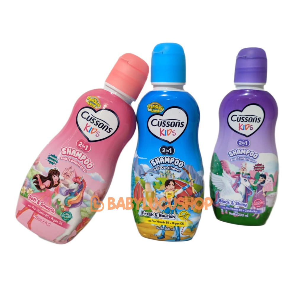 CUSSONS Kids Shampoo Black &amp; Shiny l Fresh &amp; Nourish 200ml