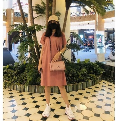 DRESS KATUN POLOS COTTON COMBED 30S CASUAL DRESS