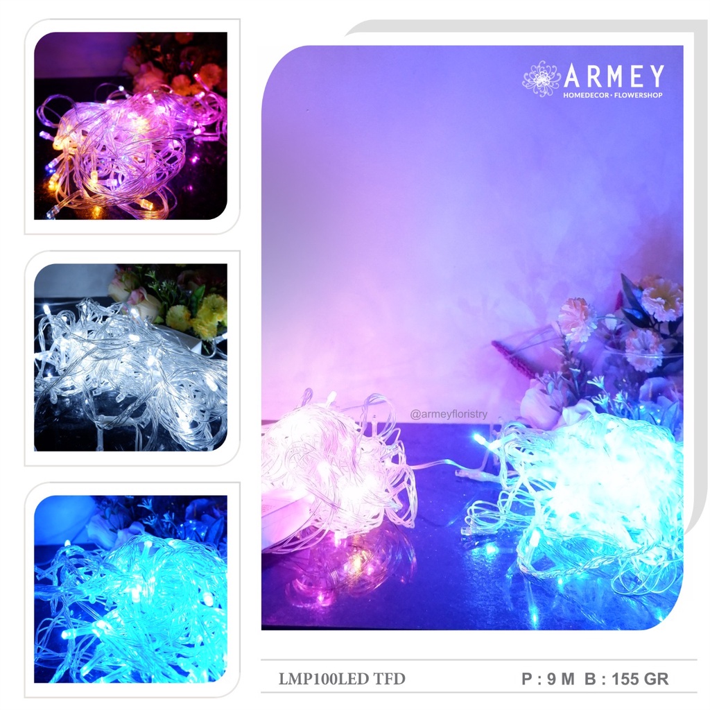 Armey Floristry lampu hiasan dinding / lampu tumbler/dekorasi lamaran LAMPU 100LED