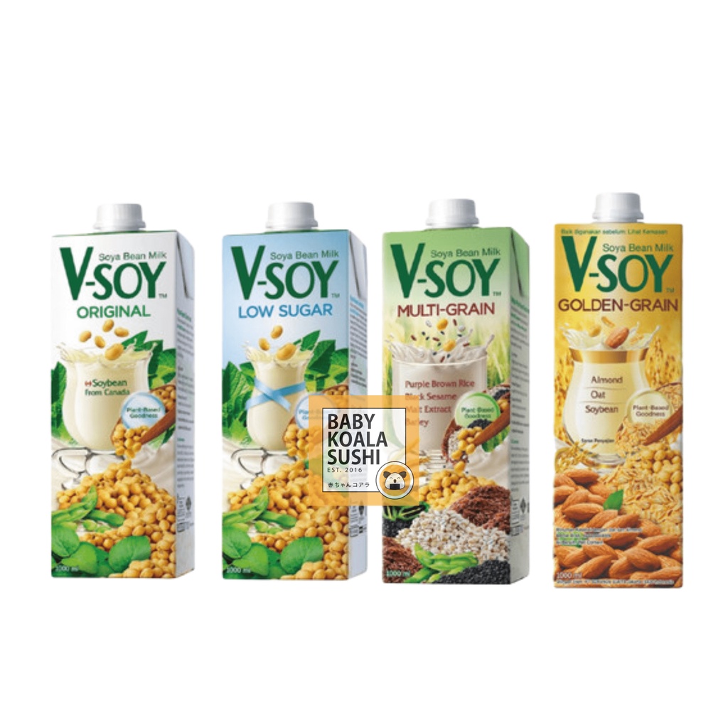 V-SOY Milk UHT Susu Kedelai Multi Grain 1L Halal | Soya Bean