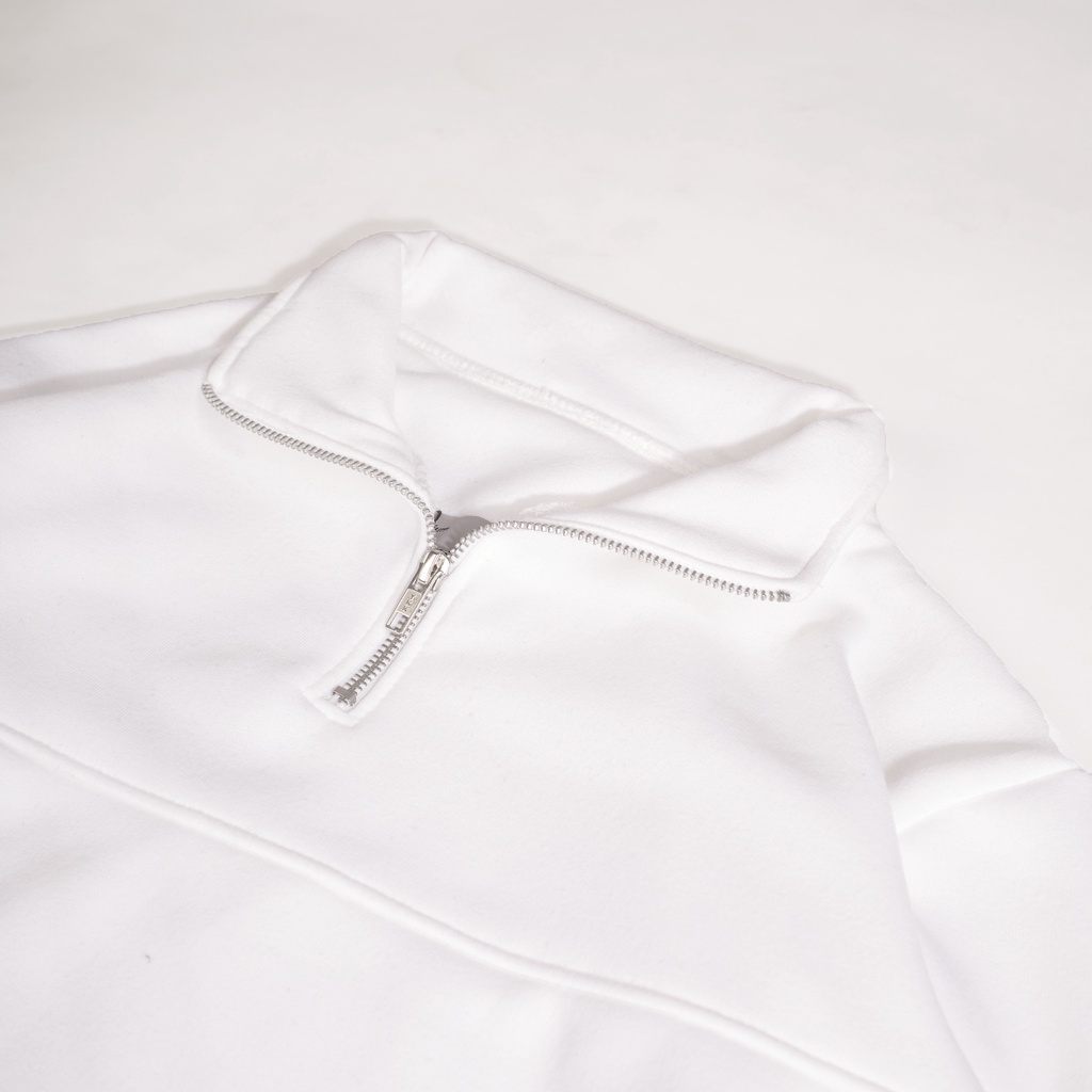 Halfzip Sweatshirt White