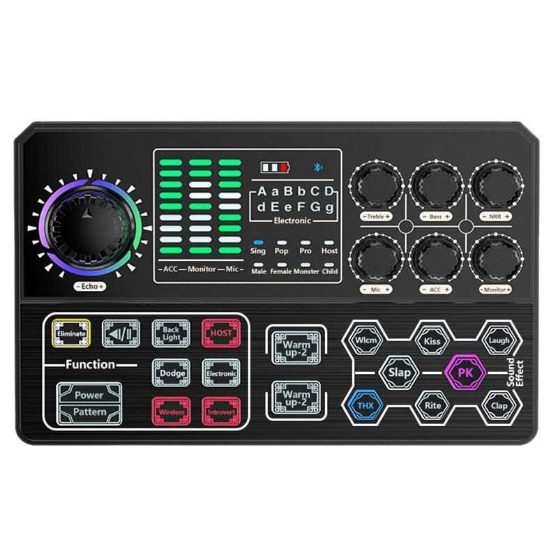 Crust Pro Mixer Sound Card Bluetooth Live Broadcast Karaoke - P5 ( Al-Yusi )