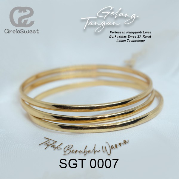 Gelang Warna Emas Keroncong Wanita Murah Lebay  3 PLS Eka Swasa SGT0007