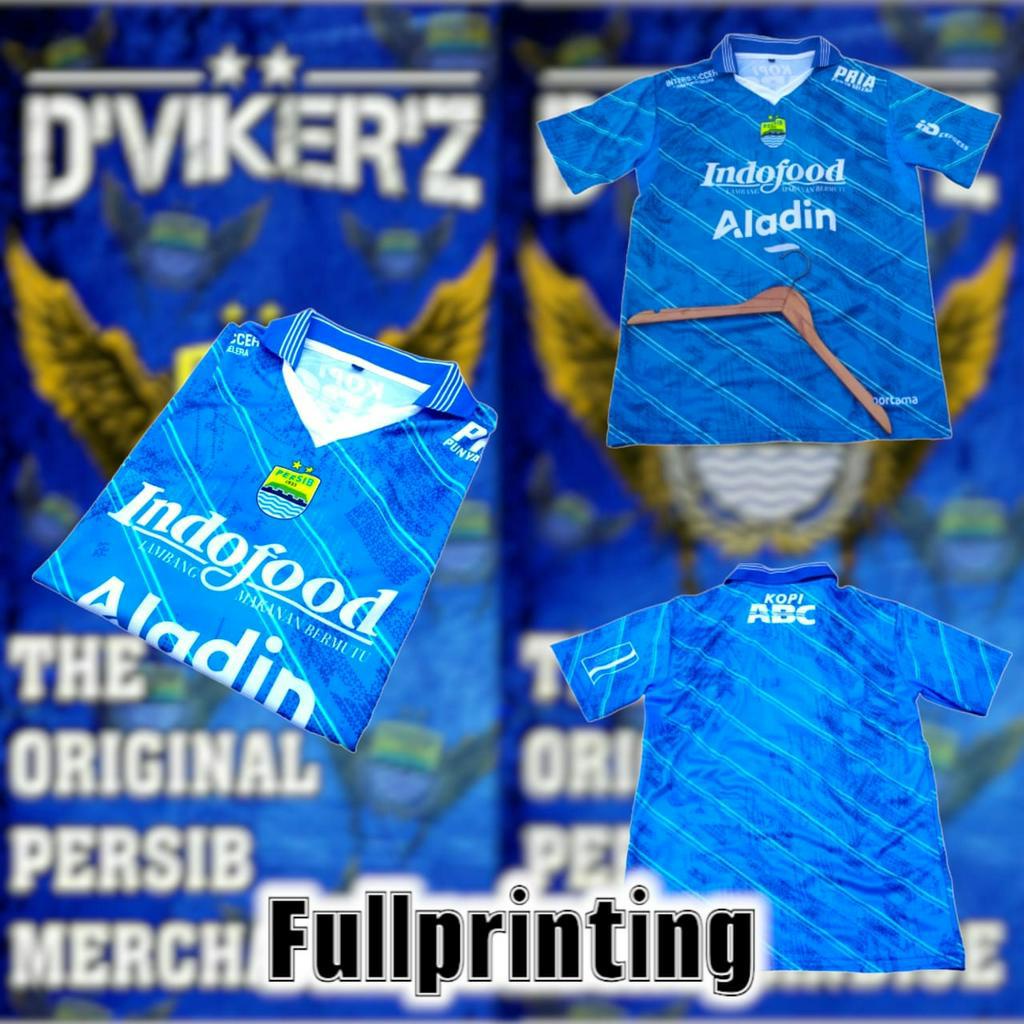 HARGA PROMO Kaos bola persib 2023 terbaru m l xl xxl GO logo timbul bs request nama