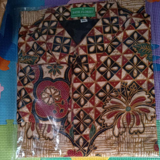 Puspo Gagah Cabut Sogan Kemeja Batik Pria Katun Cabut Primisima Full Furing