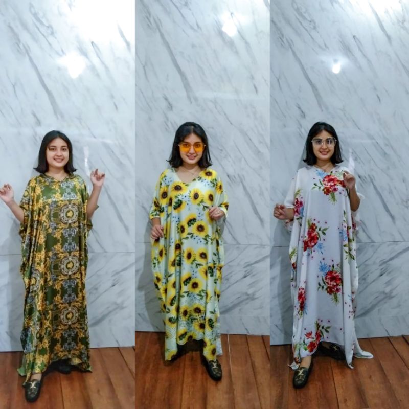 Gamis Kaftan Silk Motif