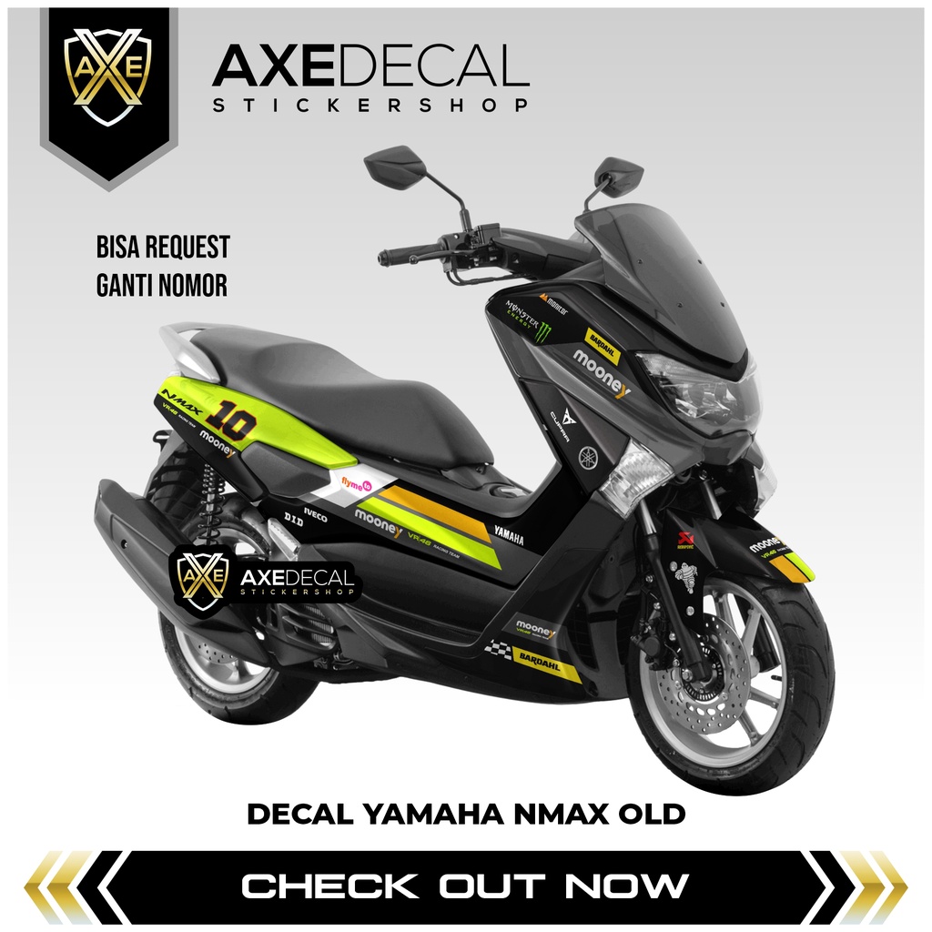 DECAL NMAX OLD MOONEY VR 46 / STIKER MOTOR YAMAHA NMAX LAMA FULL BODY / STOCK DECALS
