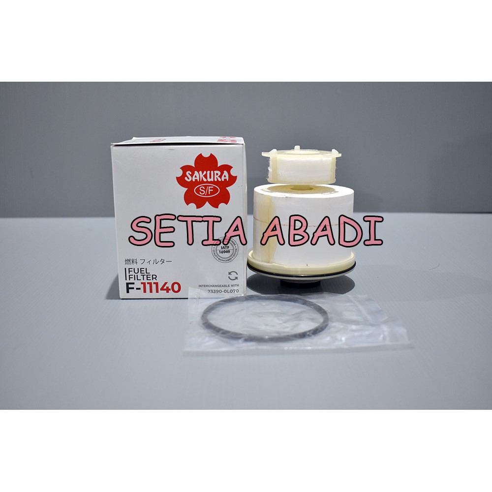 FUEL FILTER / FILTER SOLAR  INNOVA REBORN / NEW FORTUNER / NEW HILUX MERK SAKURA