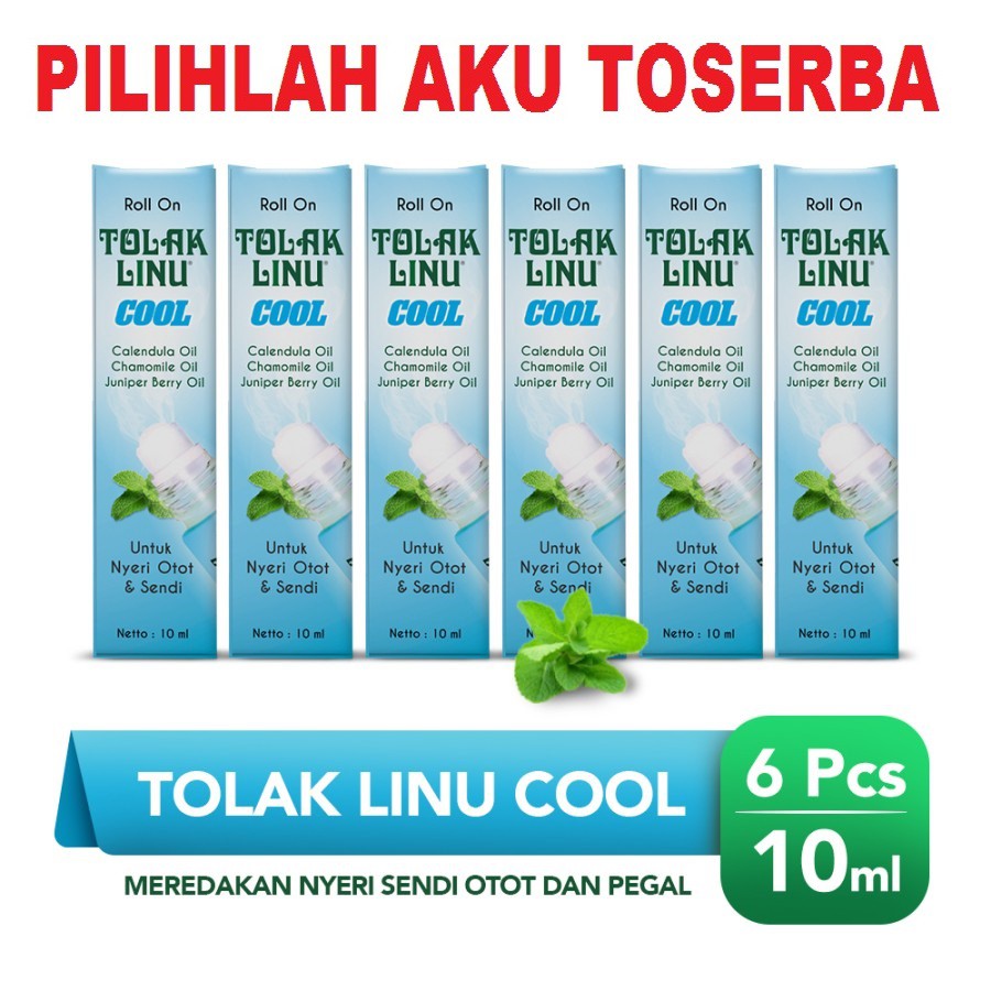 Tolak Linu Cool 10 ml - Meredakan Nyeri Sendi Otot &amp; Pegal - ( HARGA 1 BOX ISI 6 BOTOL )