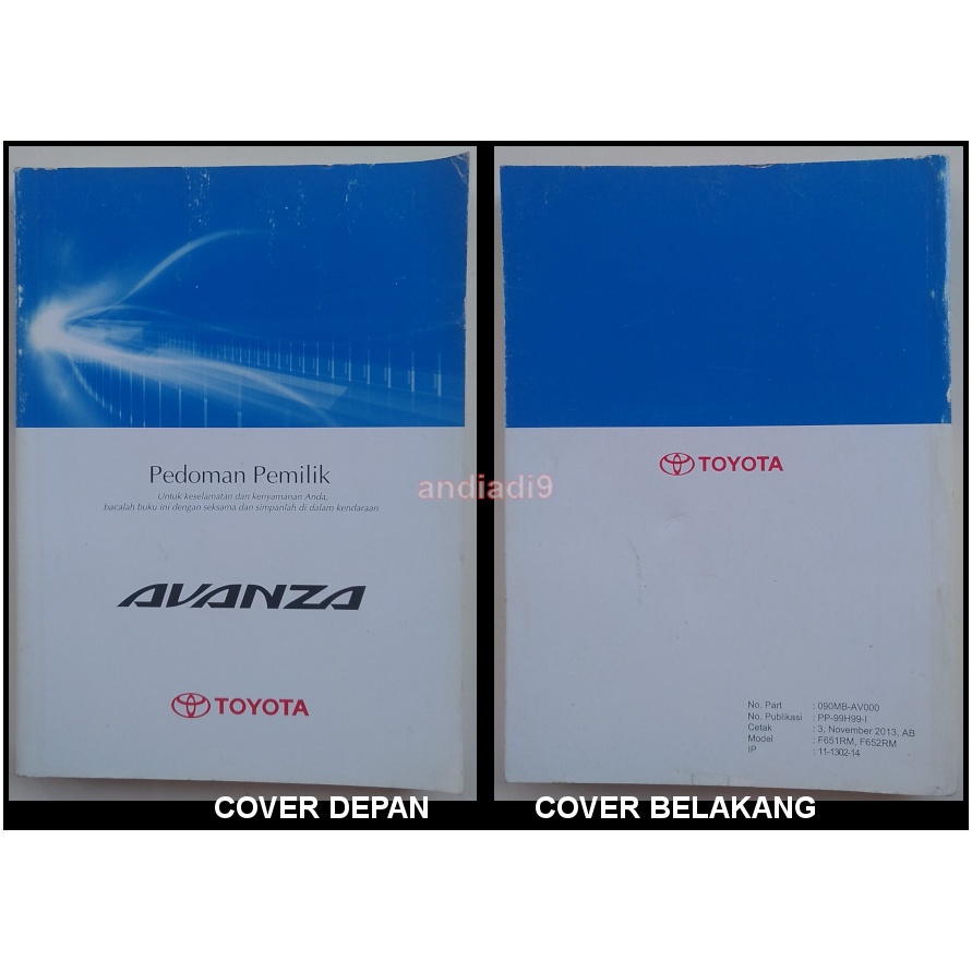PEDOMAN PEMILIK MOBIL TOYOTA AVANZA 2013 ADA BEKAS LIPATAN