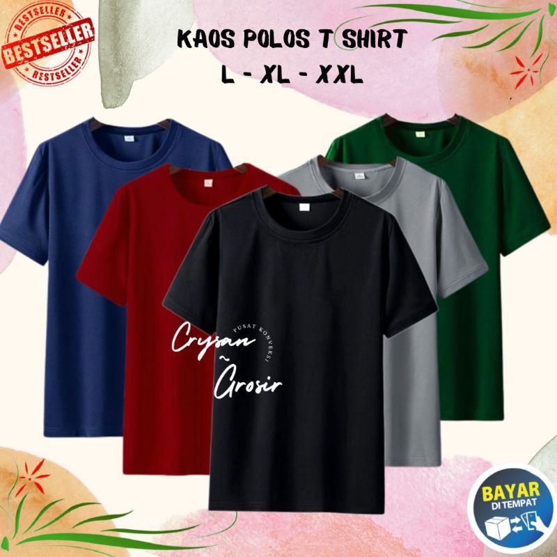 Baju Atasan Kaos Polos Cowok Lengan Pendek Pria Kaos Bahan Katun Premium Cotton Perempuan Lengan Pendek Oblong Oversize Murah Tebal Combed