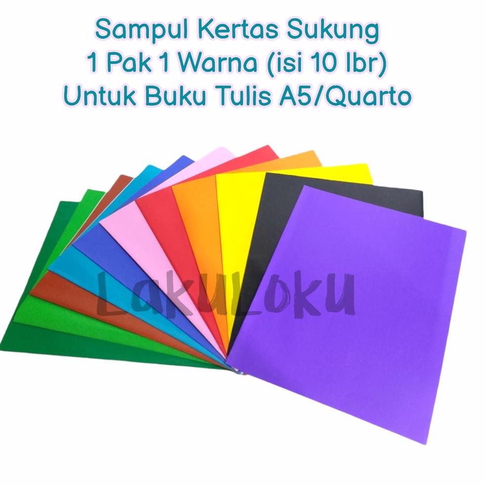 

STOK BANYAK 9733 Sampul Warna Kertas Sukung 1 Pak 1 Warna isi 10 lembar Untuk Ukuran Buku Tulis Kecil / Quarto / A5 ボ