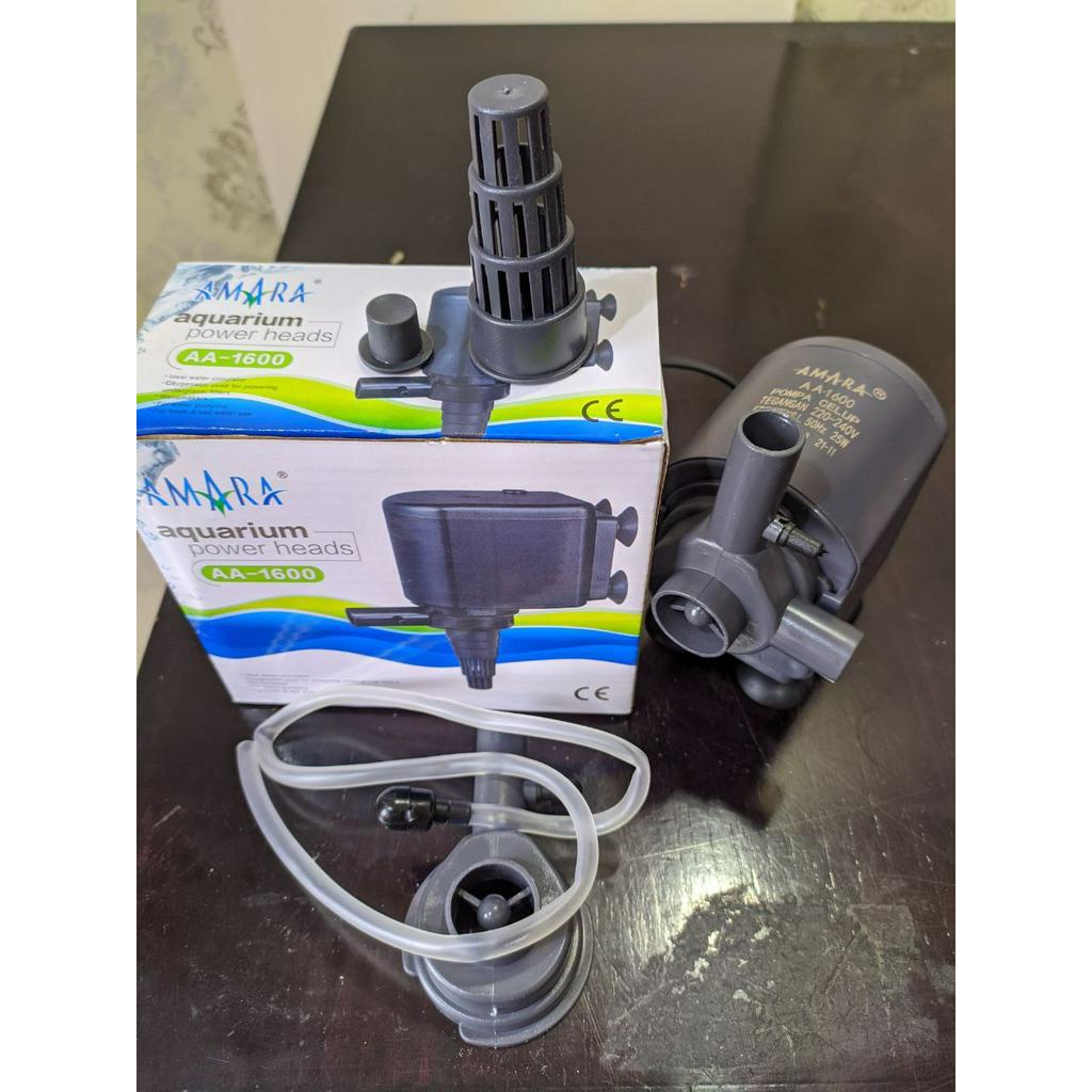 Pompa Air Celup Aquarium Power Head Amara AA-1600 AA1600 AA 1600 Mesin Akuarium Murah