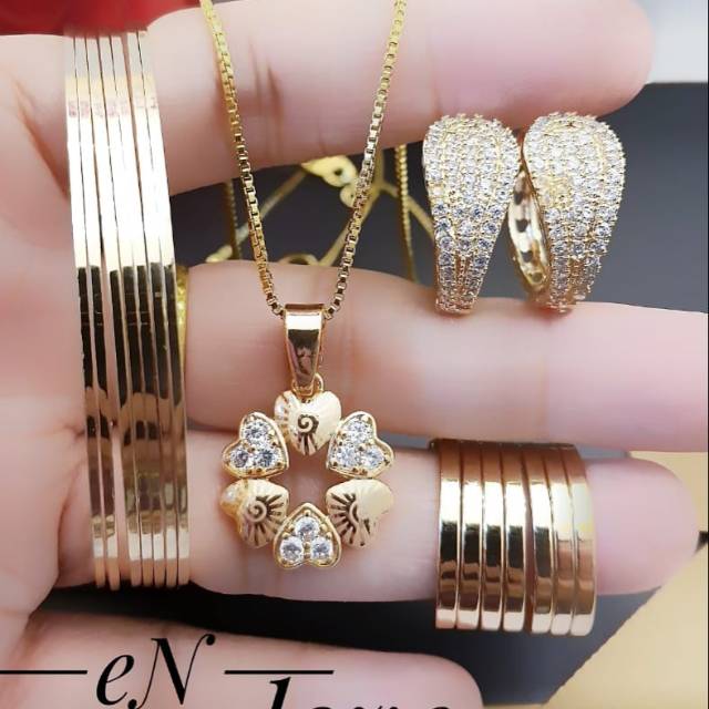 Xuping set perhiasan lapis emas 24k 0505