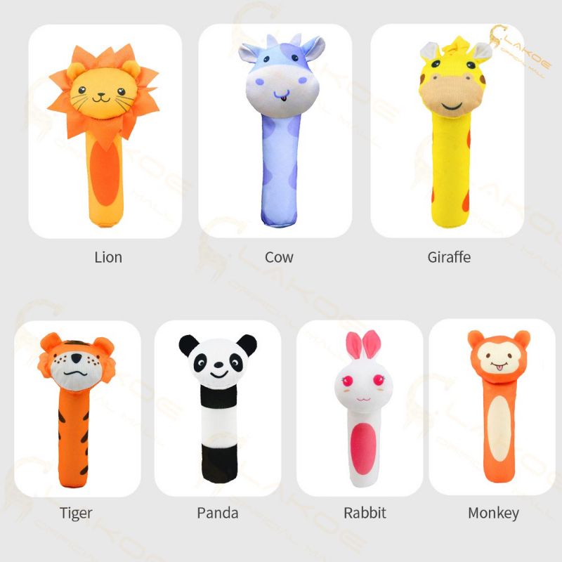 Mainan bayi bunyi boneka tangan tongkat genggam baby hand rattle toy stick