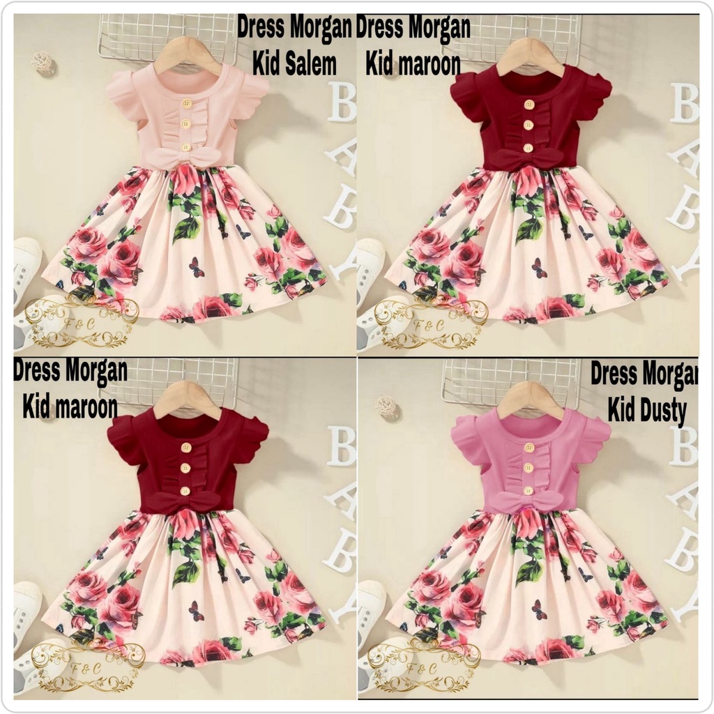 DRESS MORI KID gaun ulang tahun anak cewe DRESS ANAK PEREMPUAN usia 3-5 THN/DRESS PESTA ANAK