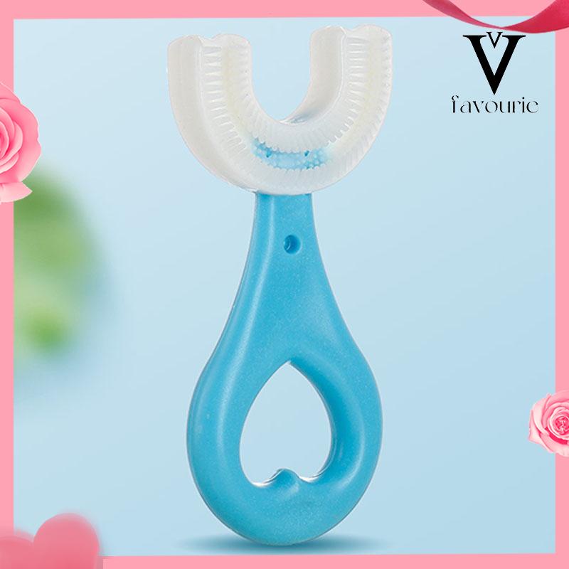 [COD]Sikat Gigi Pembersih Silikon Kartun Berbentuk U Anak-anak-FA