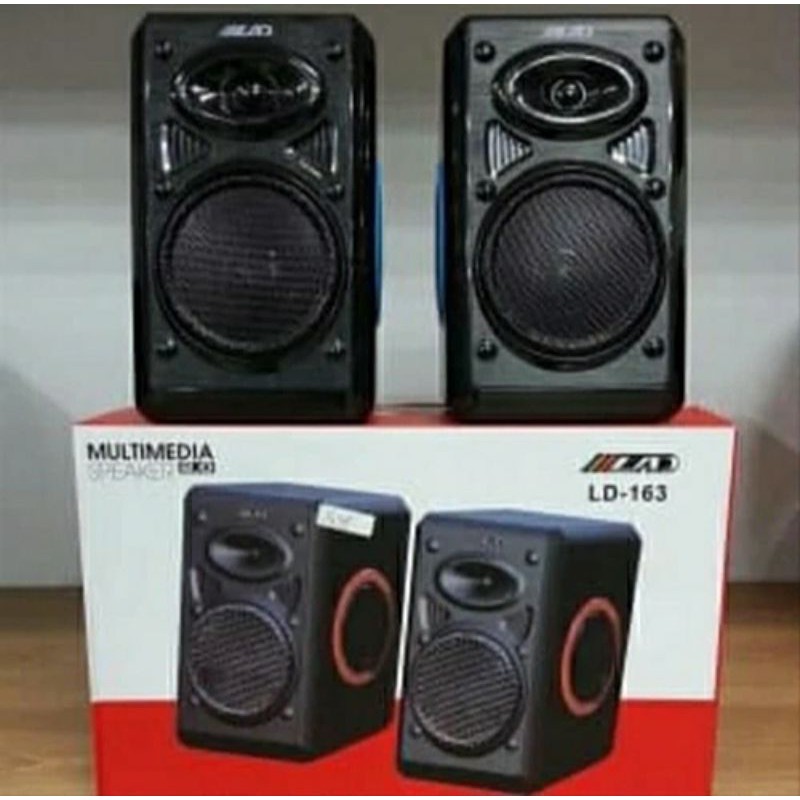 Speaker aktif stereo mini mega bass gaming 3D for komputer HP LAD LD163