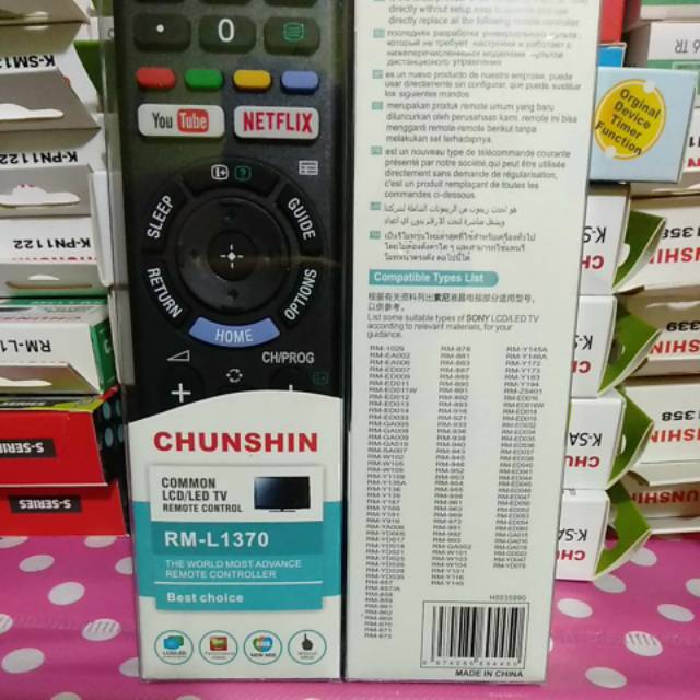 REMOTE REMOT TV SONY BRAVIA LCD/LED SMART TV 3D NETFLIX/YOUTUBE MULTI CHUNSHIN