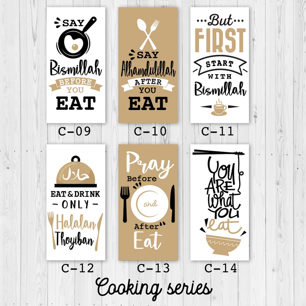 Dekorasi hiasan dinding Poster kayu Pajangan dinding Kitchen/ Wall Decor Dapur (COOK 12)