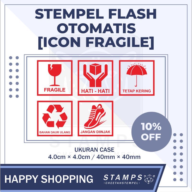 

STEMPEL ICON FRAGILE, STEMPEL OTOMATIS, STEMPEL FLASH 4040